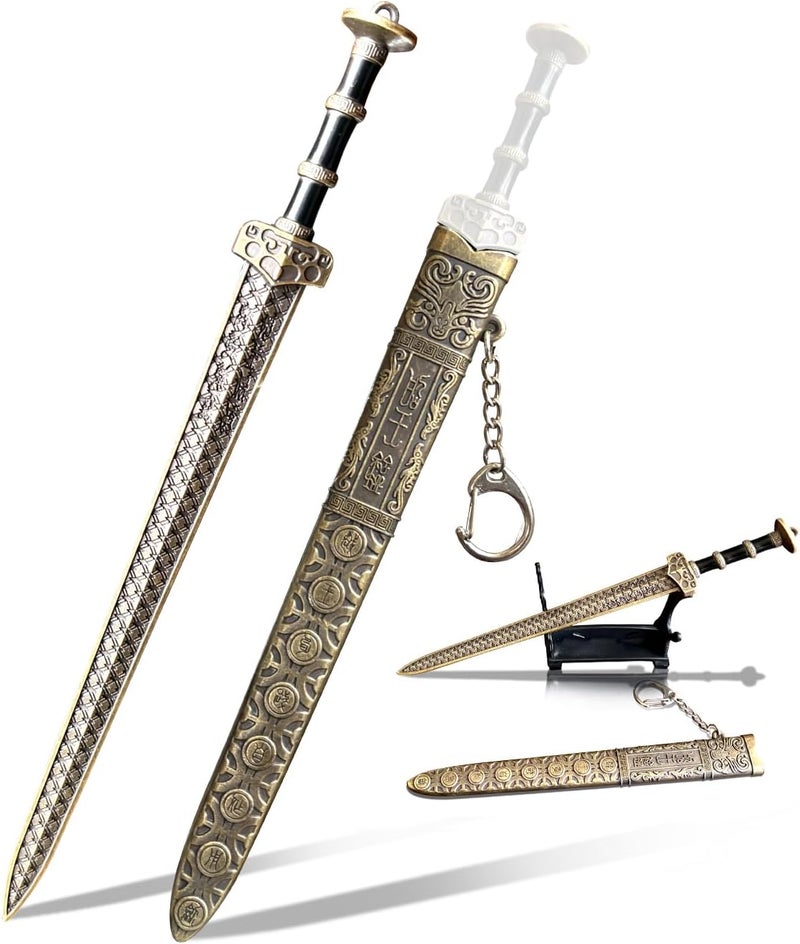HERSAUL Ancient Sword Letter Opener with Sheath and Display Stand, Decorative Letter Opener Sword, Mail Open Tool Envelope Slitter - Image 1